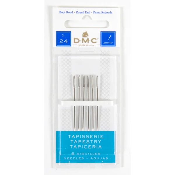 Agulha DMC TAPEÇARIA, 12 cartelas com 2, 24