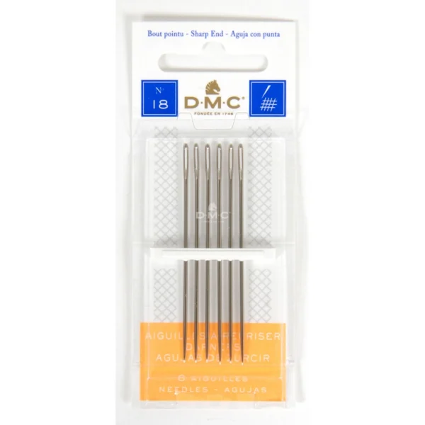 Agulhas DMC DARNING com ponta, 12 cartelas com 6, 18