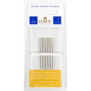 Agulha DMC de bordar, 12 cartelas com 6, 22