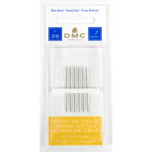 Agulha DMC de bordar, 12 cartelas com 6, 26