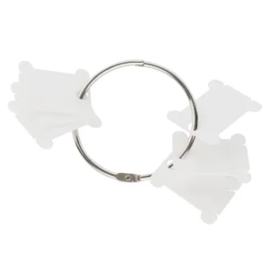 Anel de metal com 28 plaquinhas, pacote com 12