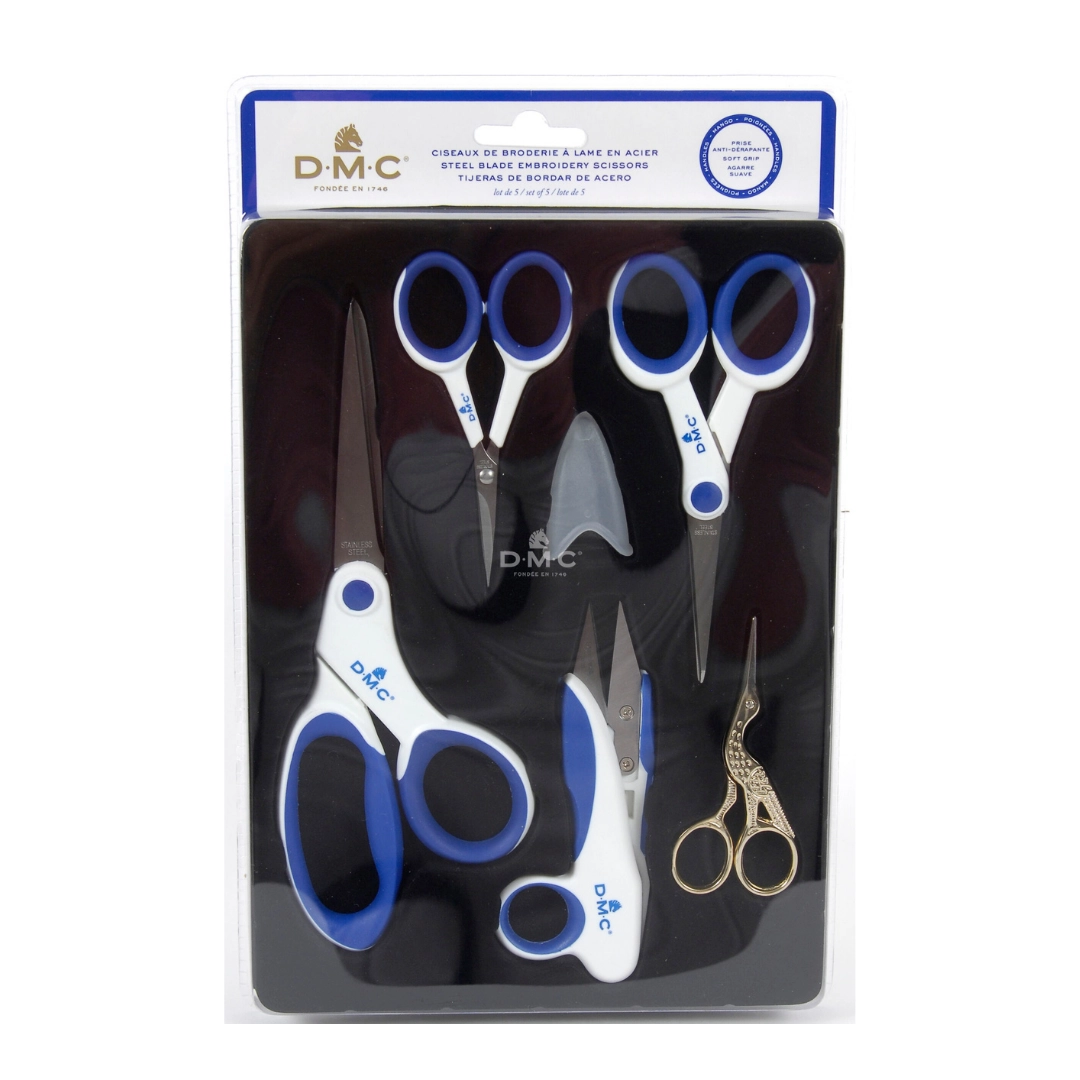 Kit com 5 tesouras DMC multiuso
