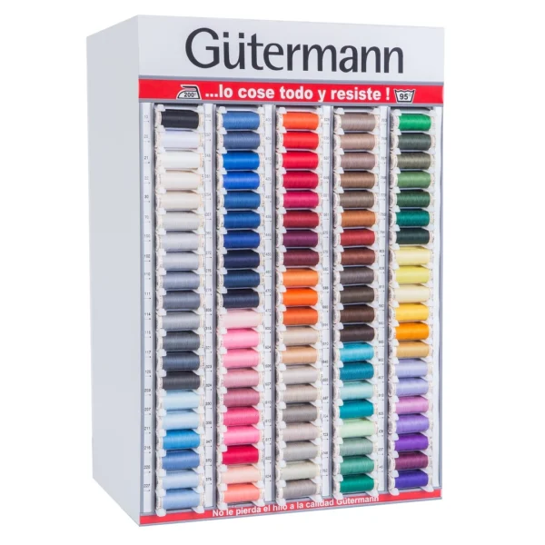 Expositor 100 cores costura poliéster Gutermann